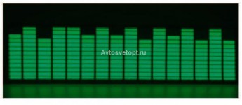 Эквалайзер Light на заднее стекло автомобиля EQ-1 (45*11см) зеленый