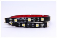 Гибкая светодиодная полоса DC 12V,30 см,  5050 SMD, 2,4W, IP65, 12SMD, black pcb, blue, MTF
