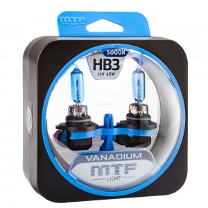 Набор ламп HB3 9005 12V 65w VANADIUM 5000К MTF Набор ламп HB3 9005 12V 65w VANADIUM 5000К MTF