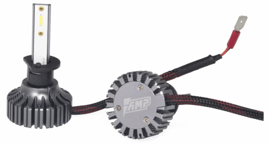 Светодиод головного света 12V H1 6000K CSP H02 (2 шт)  AMP