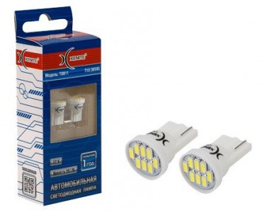 Светодиод Xenite T0811 12V(T10/W5W) (Яркость 55Lm) (комплект 2 шт) Светодиод Xenite T0811 12V(T10/W5W) (Яркость 55Lm) (комплект 2 шт)