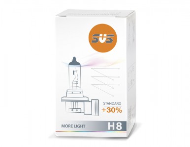 Автолампа H8 12V 35W (PGJ19-1) Standard +30% SVS Автолампа H8 12V 35W (PGJ19-1) Standard +30% SVS