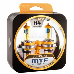 Набор ламп H4 12V 60/55w AURUM 3000K MTF Набор ламп H4 12V 60/55w AURUM 3000K MTF