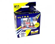 Автолампа H11 12V 55W (PGJ19-2) Super White+30% (2 шт) 82110SW+30new &quot;Маяк УЛЬТРА&quot;
