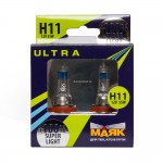 Автолампа H11 12V 55W (PGJ19-2) Super Light+100% (2 шт) 82110SL+100new &quot;Маяк УЛЬТРА&quot;