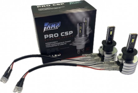 Светодиод головного света 12V H3 5000K PRO CSP (2 шт) AMP Светодиод головного света 12V H3 5000K PRO CSP (2 шт) AMP