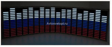 Эквалайзер Light на заднее стекло автомобиля EQ-2 (70*16см) белый/синий/красный