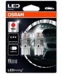 Светодиод 12V 1.5W W21W (W3x16d)  красный (блистер 2шт) (7905R-02B) OSRAM