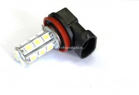 Лампа светодиодная H11 18 SMD 5050  диодов, белая, 12V