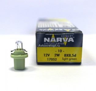 Автолампа 12V BAX2W (B8,5d) 17052 CP NARVA Автолампа 12V BAX2W (B8,5d) 17052 CP NARVA
