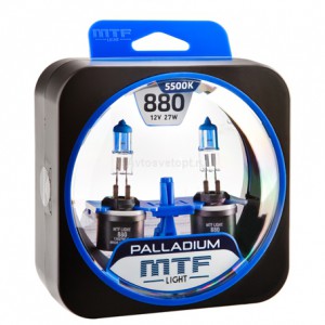 Набор ламп H27 12V 880 27w PALLADIUM 5500К MTF Набор ламп H27 12V 880 27w PALLADIUM 5500К MTF