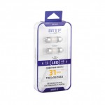 Cветодиод 12V MTF Light, C5W/10.5х31/31mm, 5000К(белый свет), 0.5W, Тайвань,(2шт)