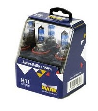 Автолампа H11 12V 55W (PGJ19-2) Active Rally +150 silver (2 шт.) 72110AR+150 "Маяк" Автолампа H11 12V 55W (PGJ19-2) Active Rally +150 silver (2 шт.) 72110AR+150 "Маяк"