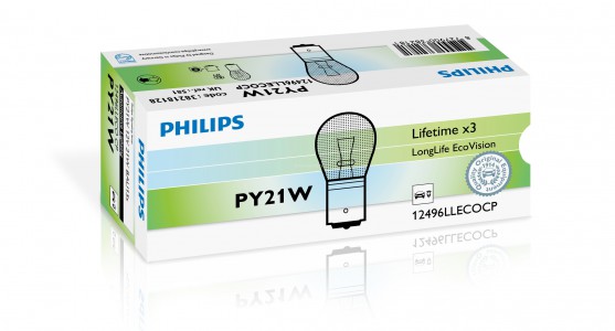 Автолампа 12V PY21W (BAU15s) LLECO YELLOW 12496LLECOCP PHILIPS Автолампа 12V PY21W (BAU15s) LLECO YELLOW 12496LLECOCP PHILIPS