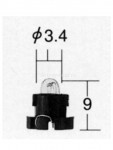 Автолампа 14V Т3.4  0,8W-с патроном 1592 Koito